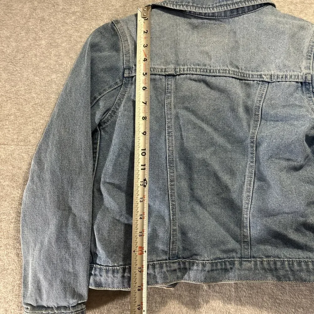 Levis Kids Blue Denim Trucker Jacket Size L 12-13 Years Medium Wash Cotton